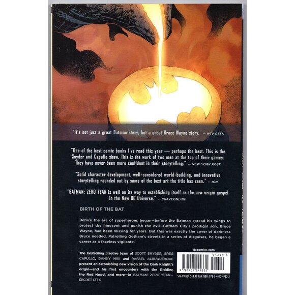 Batman Volume 4 Zero Year Secret City TPB The New 52 First Printing - Picture 2 of 2